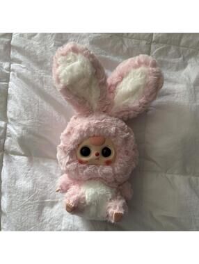 bb3 pink bunny sitting plush